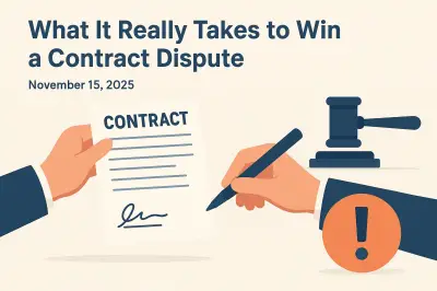 What It Really Takes to Win a Contract Dispute