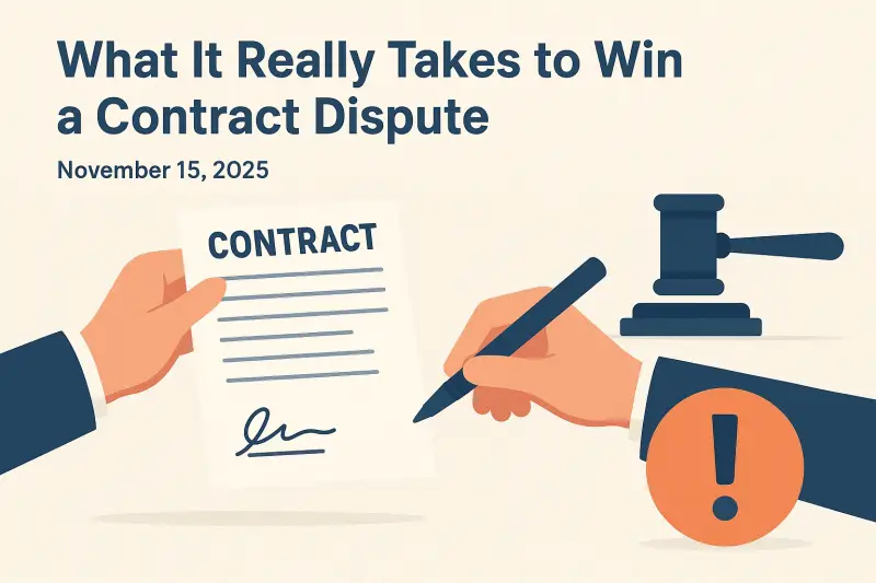What It Really Takes to Win a Contract Dispute